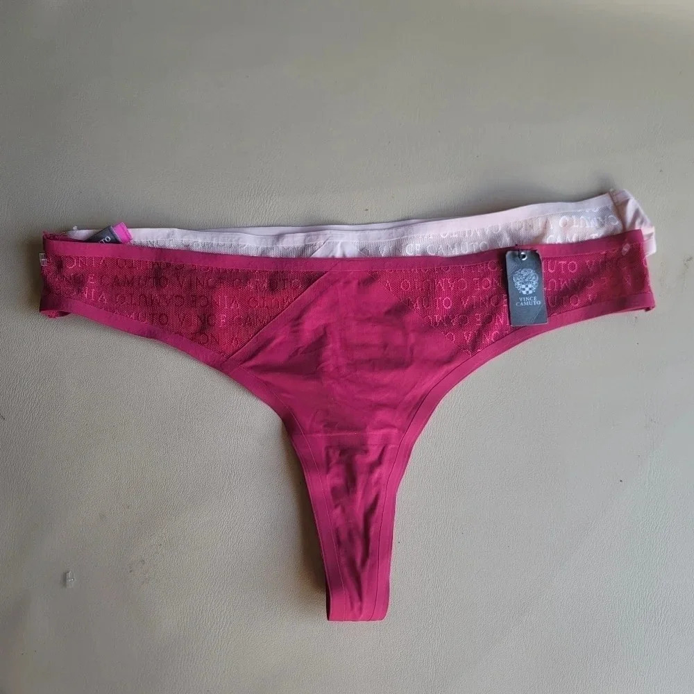 NWT Vince Camuto Women Pink Nude Panty Thong Nude Blue Lingerie Intimate XL